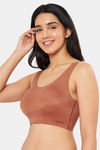Amante Double Layered Non Wired Full Coverage Cami Bra - Caramel Nude — thumbnail 3